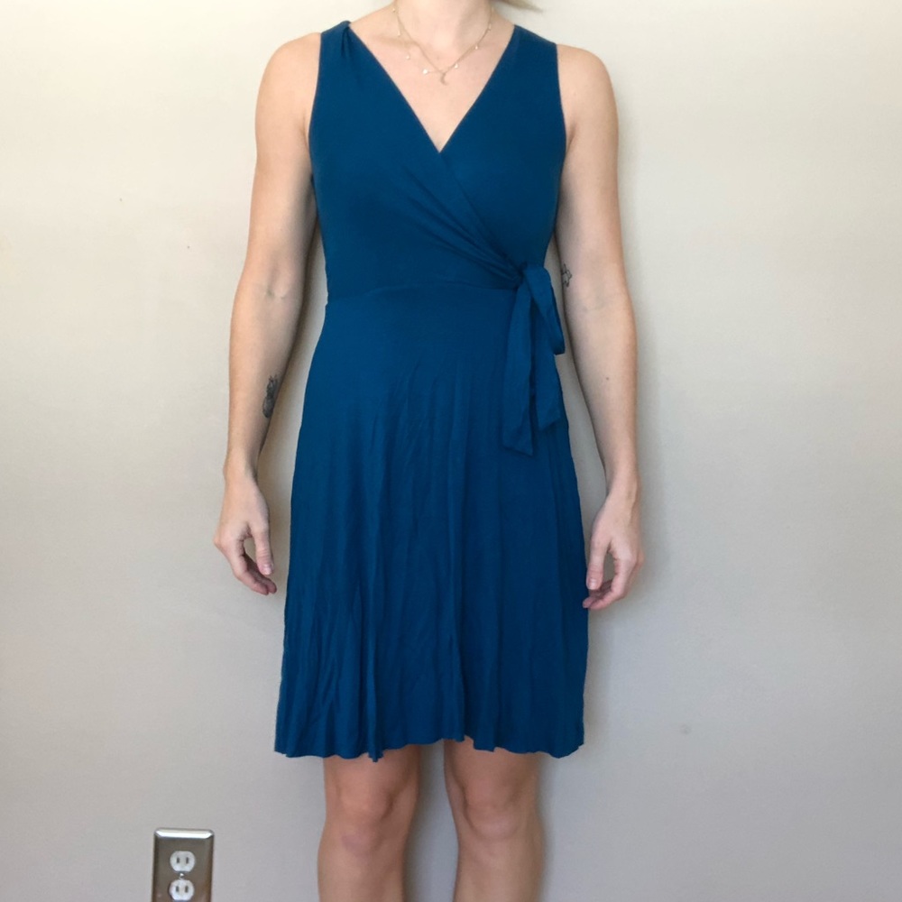 Turquoise wrap dress
